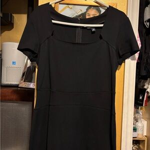 Banana Republic Black Sheath Dress Square Neck